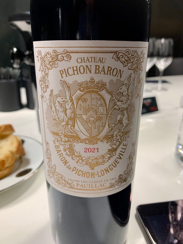 Pichon Baron 2021 in bottle